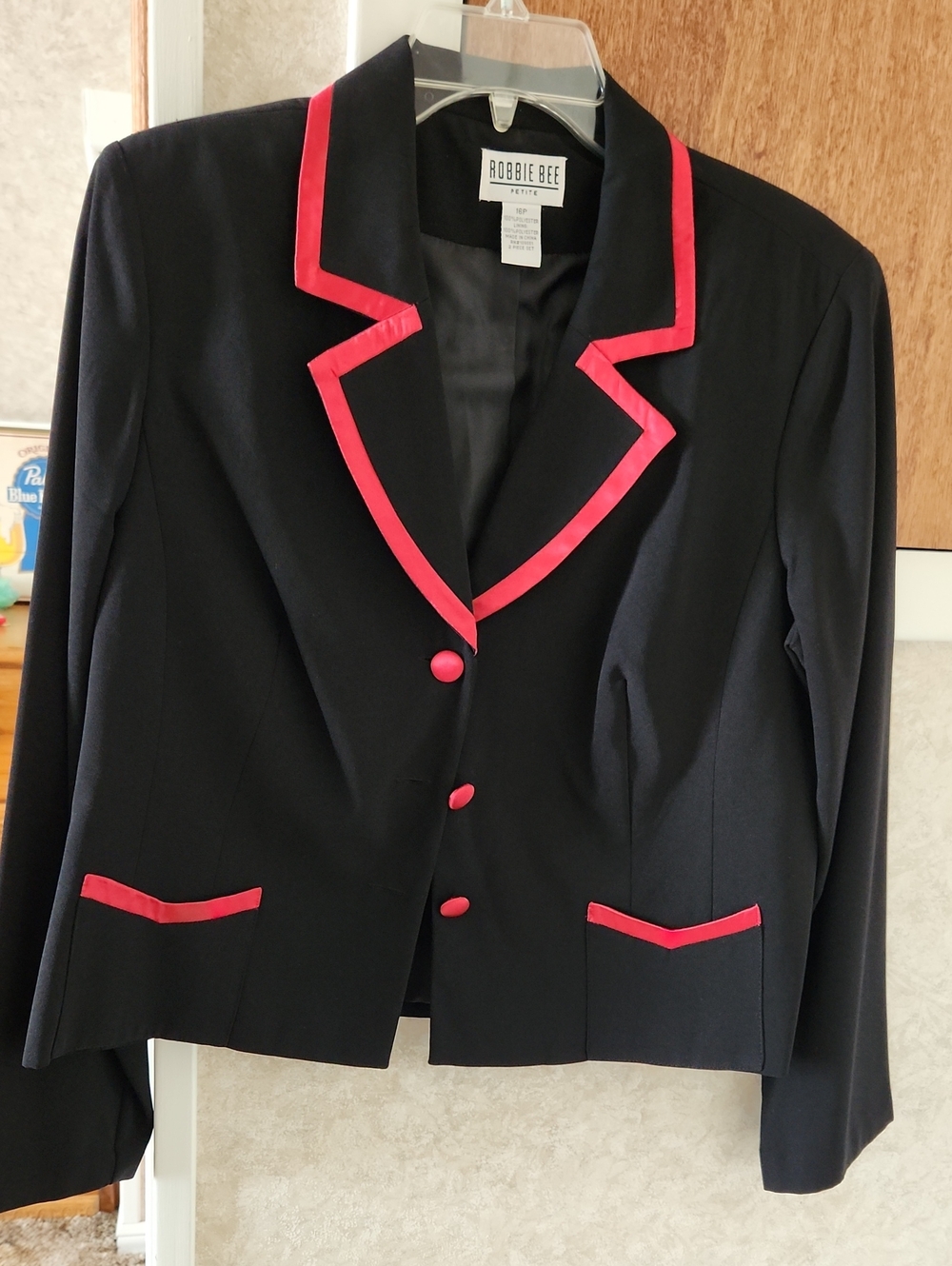 16 Petite-Robbie Bee Black Blazer with Red Trim And Skirt List #116